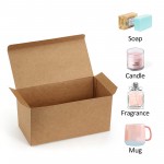 Azample empty gift packing box, 10 pcs 9x4.5x4.5 Inch Vintage Kraft Paper Gift Packaging Box Christmas Party Gift Packaging