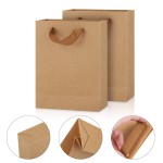  Azample Party Favor Bags, 5.9L x 2.36W x 7.87H in 25 Pcs Paper Gift Bags Goodie Bags Favor Bags Multipurpose Paper Tote Bag Small Gift Bags for Shipping Jewelry Grocery